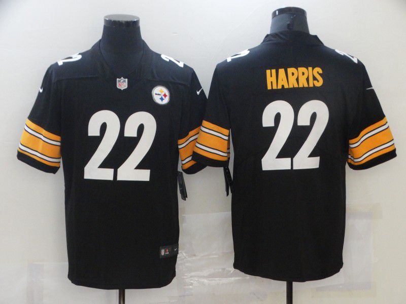Men Pittsburgh Steelers #22 Harris Black Nike Vapor Untouchable Limited 2021 NFL Jersey